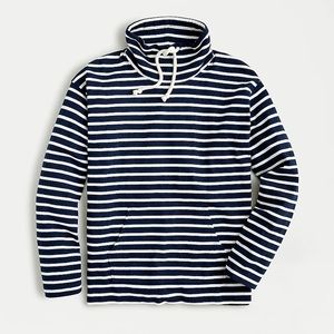J. Crew Funnelneck pullover in striped Mariner cloth